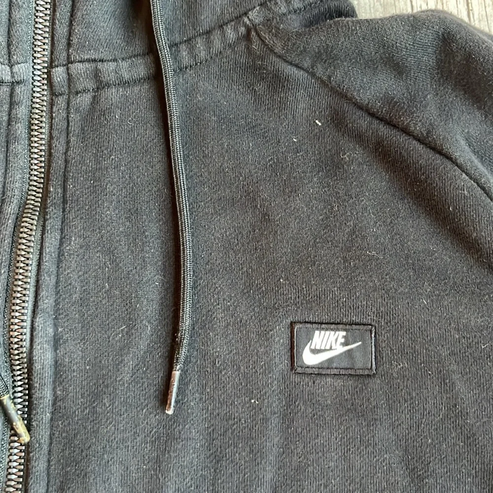 Nike Full Zip Modern Black Hoodie Raglan Women’s Size XXL EUC‎